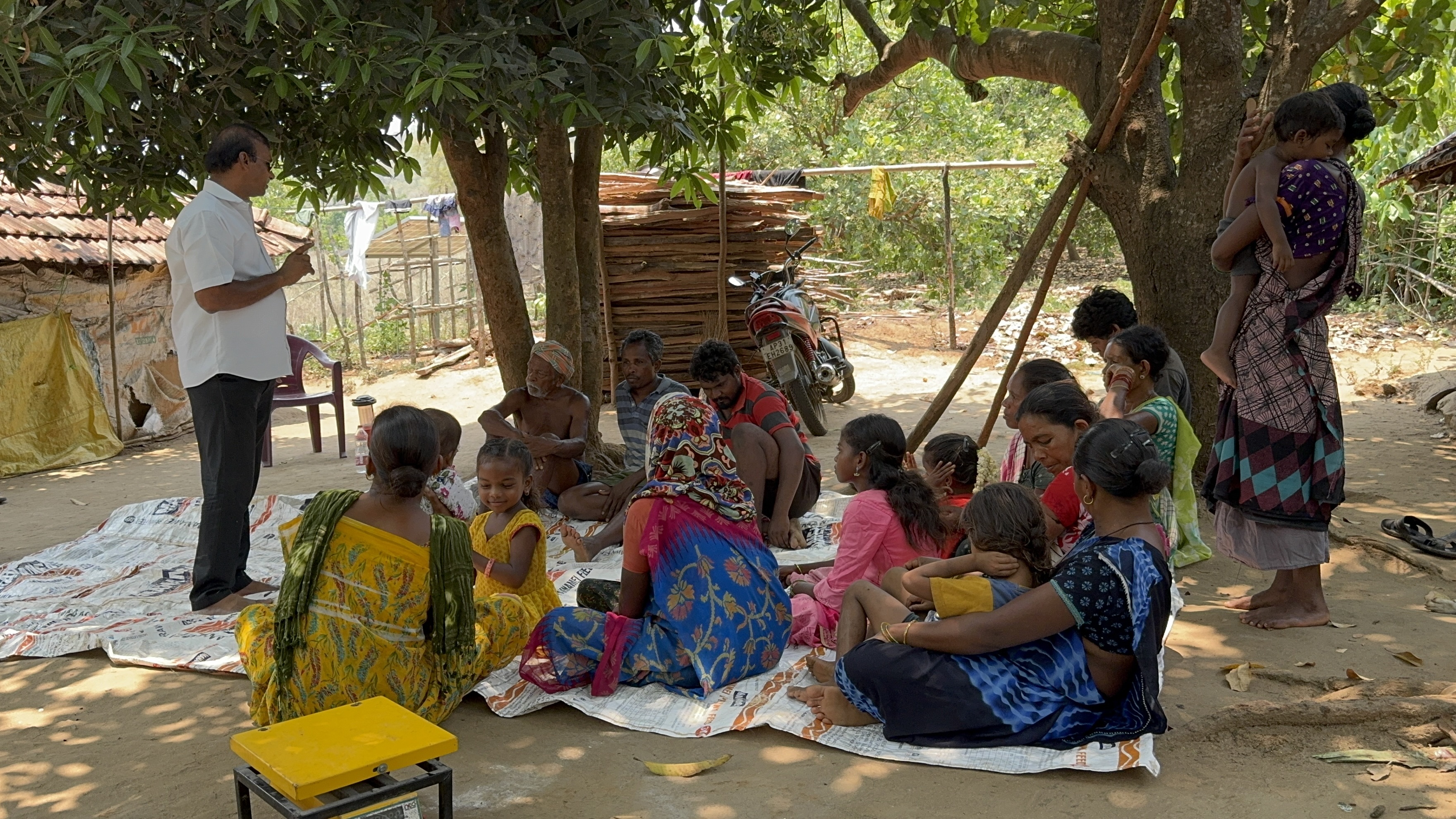 Group gathered before an outreach visit