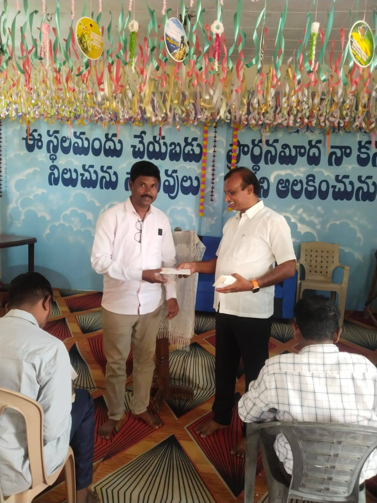 Monthly support being handed over